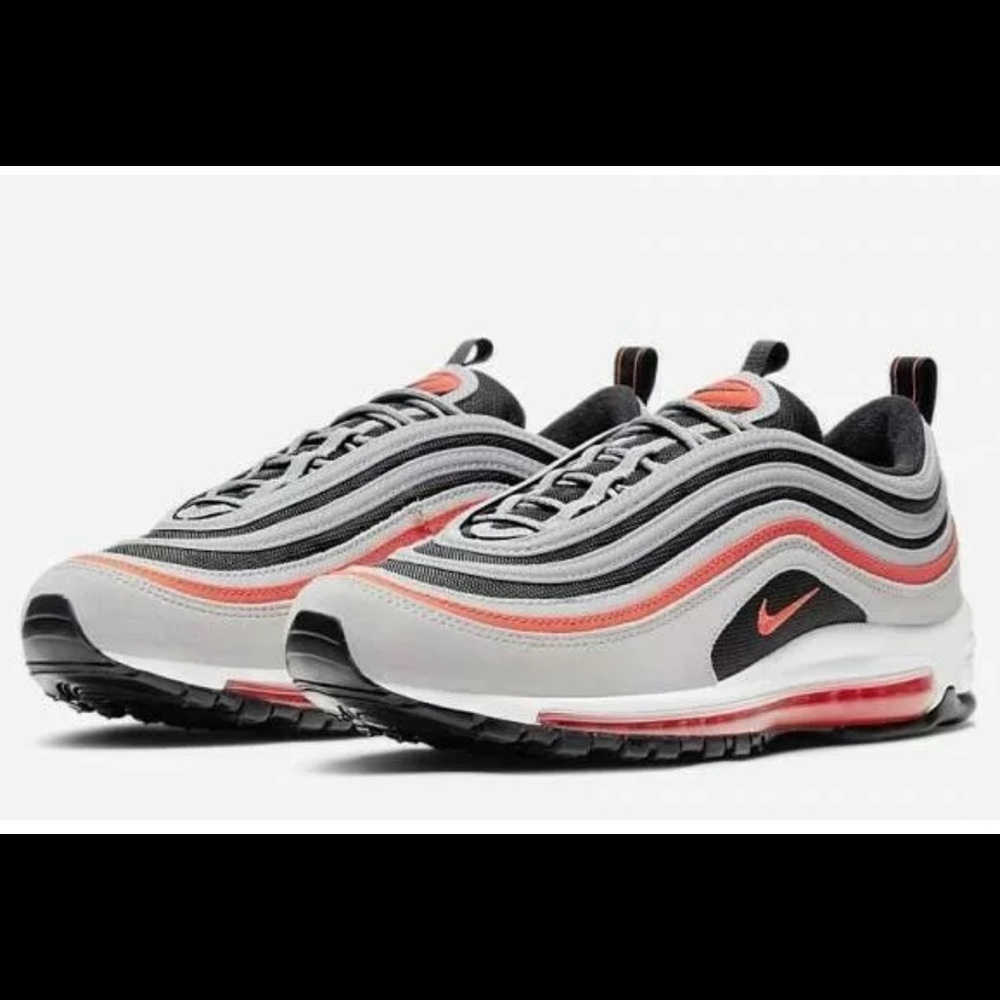 Nike Air Max 97 Radiant Red Wolf Grey Black White Infrared DB4611 002 Womens 9.5